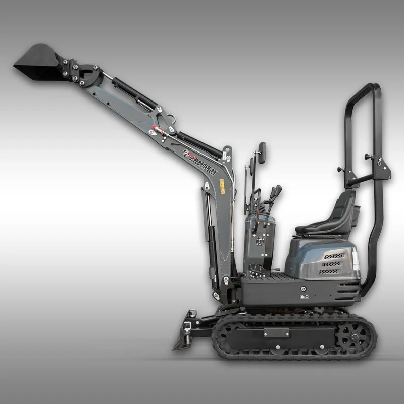 Jansen MB-700 Minibagger, 8,5 PS Benzin, Komplett-Set, Verstellfahrwerk