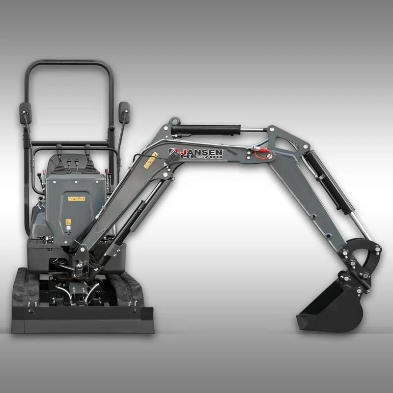 Jansen MB-700 Minibagger, 8,5 PS Benzin, Komplett-Set, Verstellfahrwerk