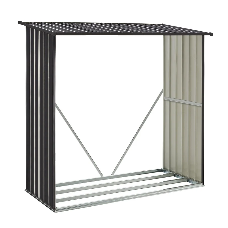 Holzunterstand Metall Enno