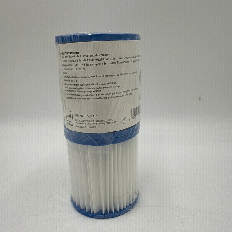 Crivit Universal Filterkartuschen 2er Set 8 x 9cm Für Klarhaltung des Wassers