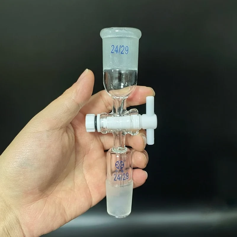 Durchflussregleradapter mit PTFE-Absperrhahn