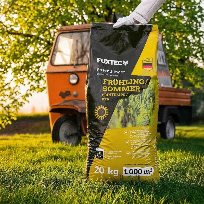 FUXTEC gazonmeststof lente/zomer FX-RDFS 20kg voor 1000m²