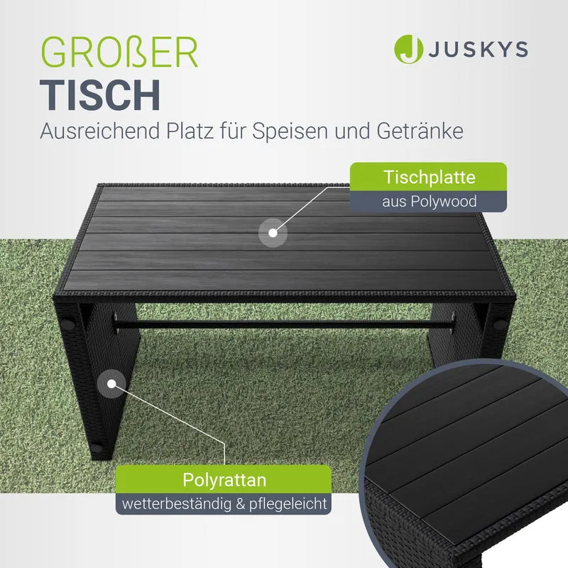 2in1 Polyrattan Gartenmöbel Jamaika