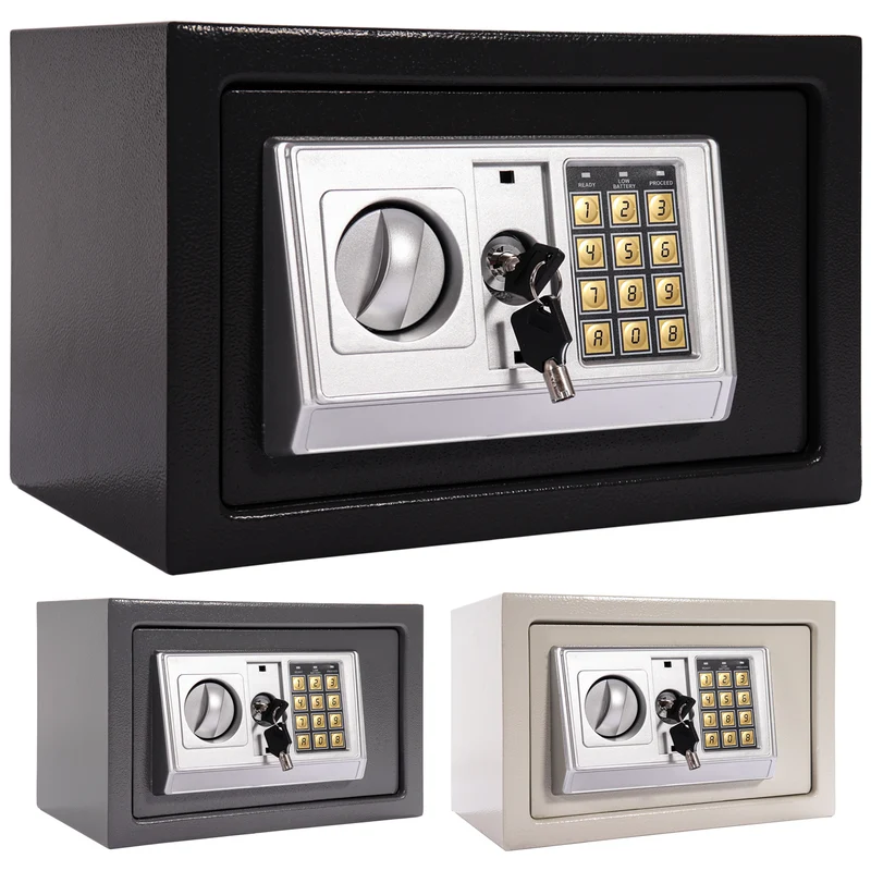 P24® Tresor Safe mit Elektronik-Zahlenschloss, 31x20x20 cm (Farbe wählbar)