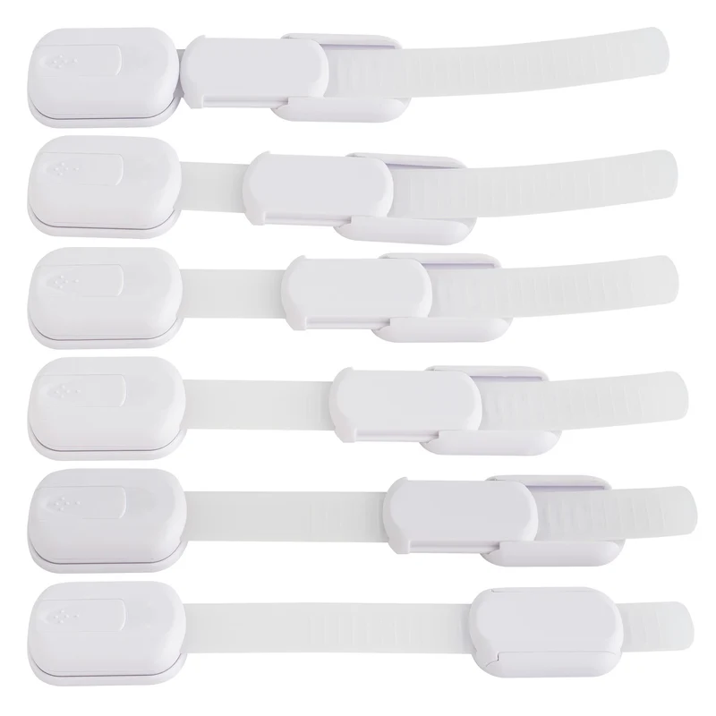 Kidimax® Kindersicherung für Schrank Schublade, Längenverstellbar, Ecke-Schlösser, 8 Stück