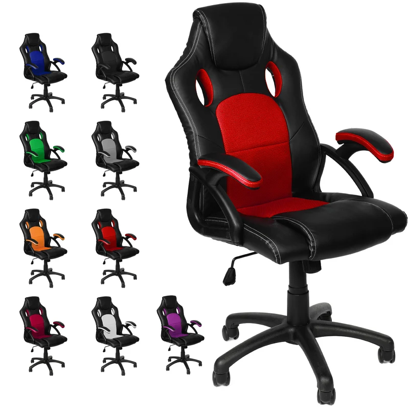 P24® Bürostuhl in Racing Optik (Farbe Wählbar)