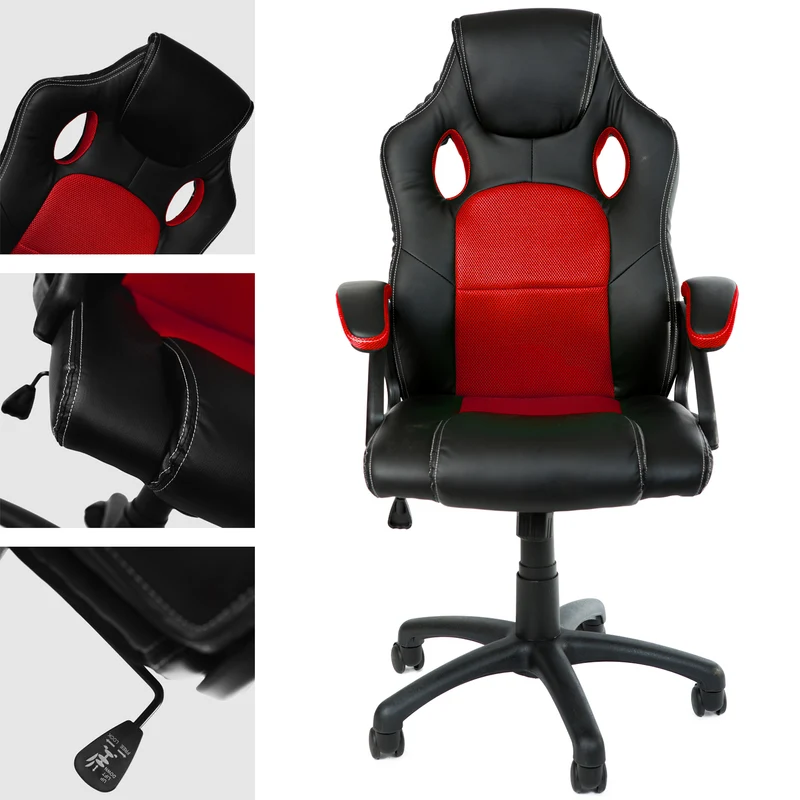 P24® Bürostuhl in Racing Optik (Farbe Wählbar)