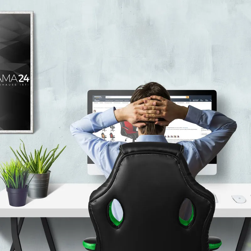 P24® Bürostuhl in Racing Optik (Farbe Wählbar)