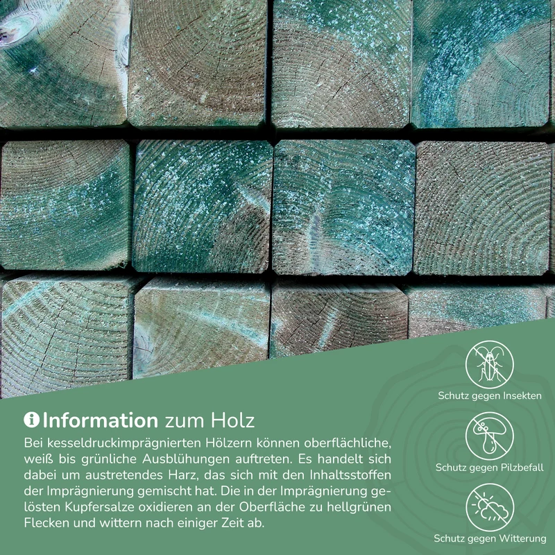 P24® Komposter aus Holz 100x100x70cm, 480l Fassungsvermögen, Stecksystem