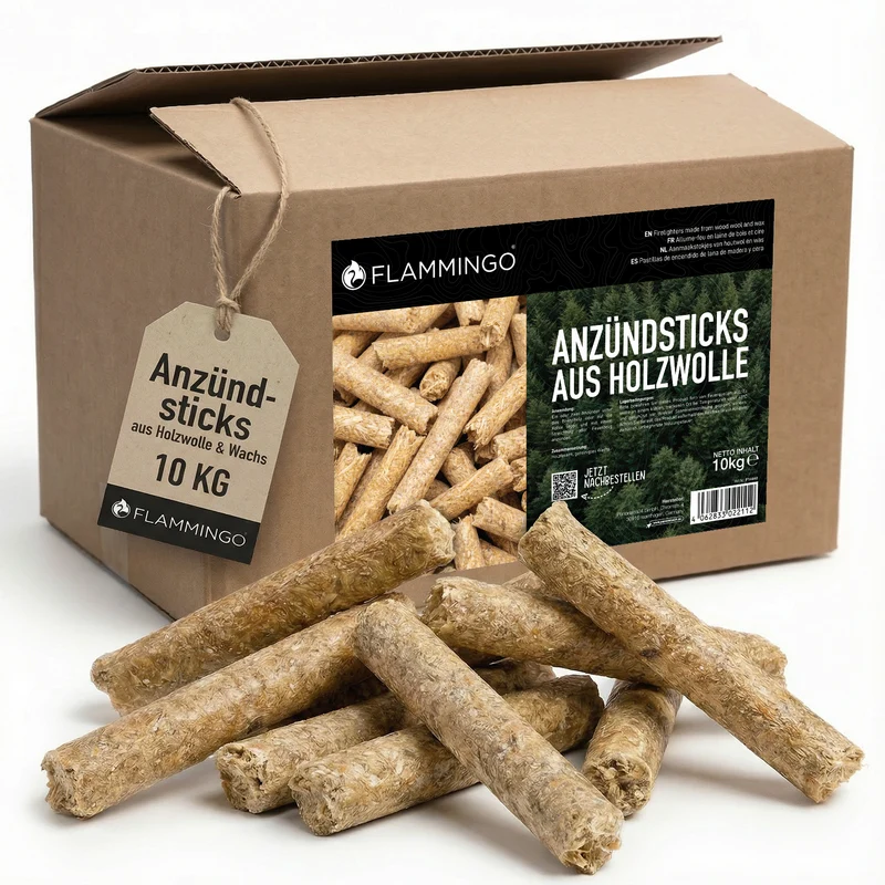 Flammingo® 10 kg Mini Holzpresslinge, aus Holzwolle und Wachs