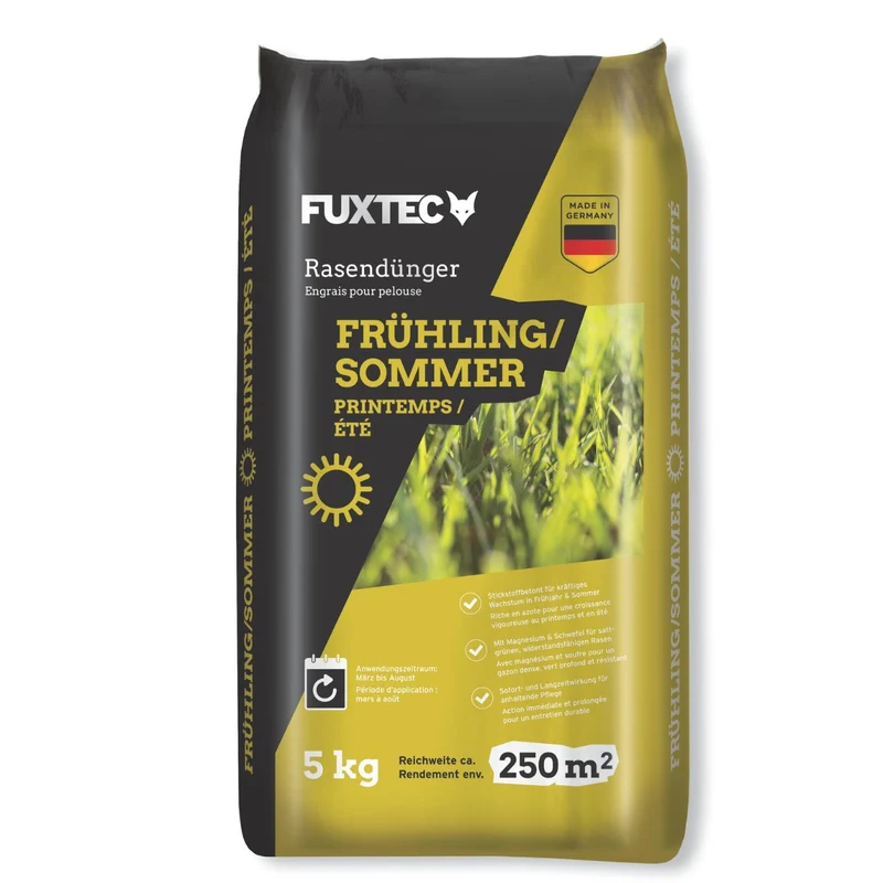 FUXTEC gazonmeststof lente/zomer FX-RDFS 5kg voor 250m²