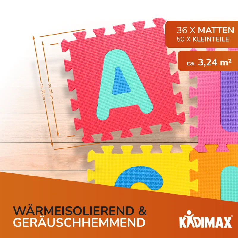 Kidimax® Kinder Puzzlematte 86tlg., bunt