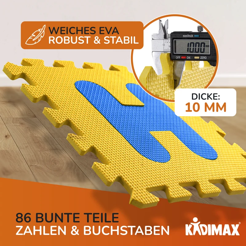 Kidimax® Kinder Puzzlematte 86tlg., bunt