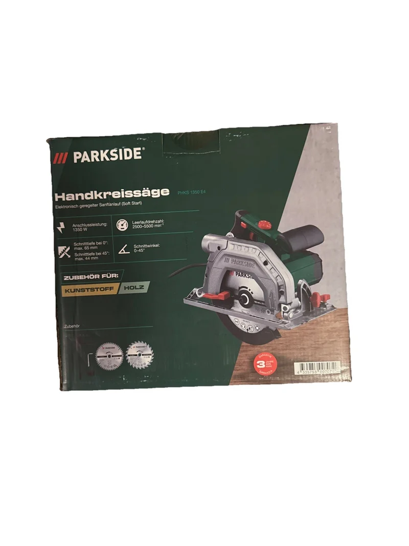 PARKSIDE® Handkreissäge »PHKS 1350 E4«, mit Softgrip-Ausstattung