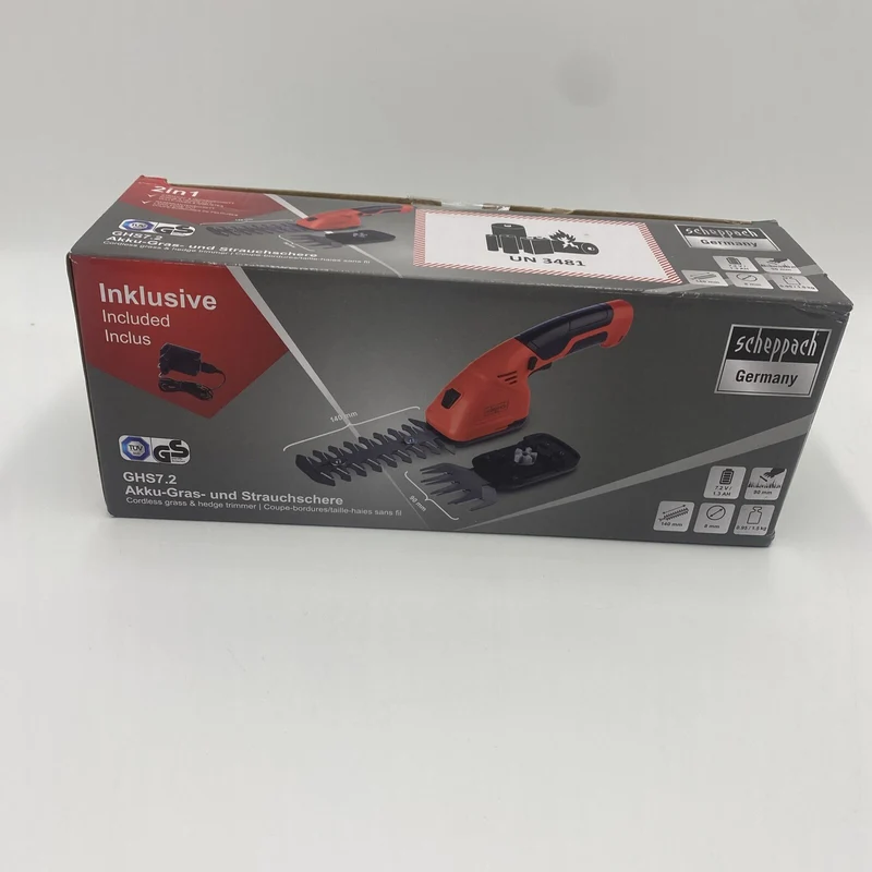 Scheppach Grasschere Strauchschere Akku Rasenschere GHS 7.2 2in1 7,2V 1,3Ah