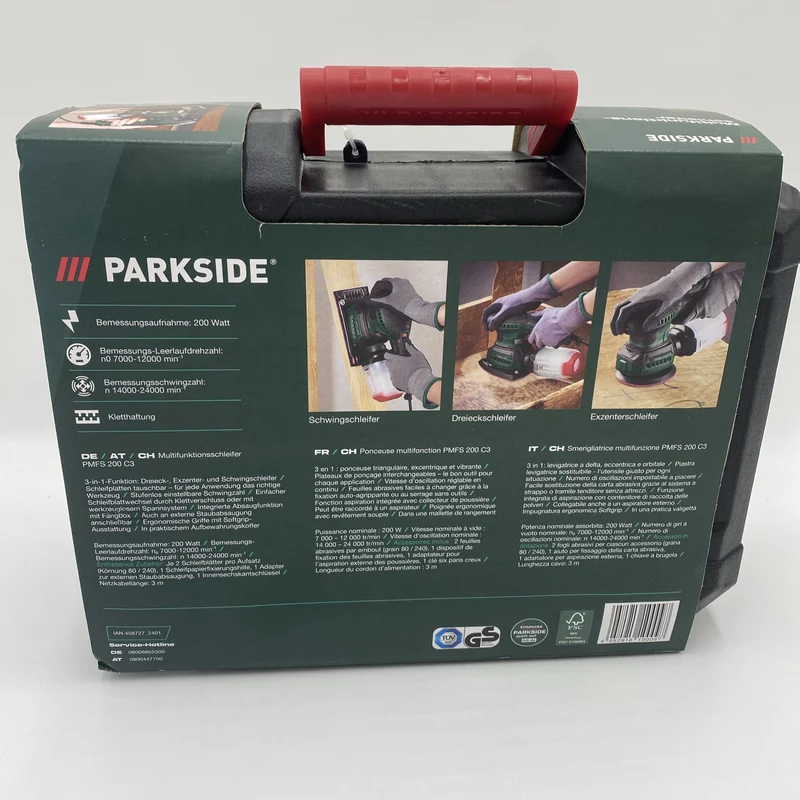PARKSIDE PMFS 200 C3 Multifunktionsschleifer 3 in 1 Schleifer Schleifmaschine