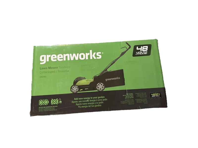 Greenworks 48V Rasenmäher 41cm G48LM41K4 mit 1x 4Ah Akku und Ladegerät