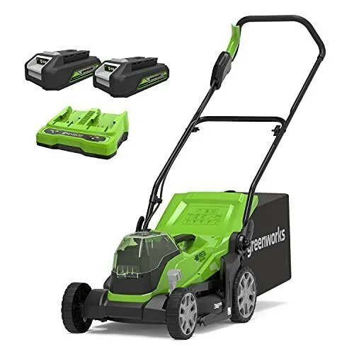 48V Akku Rasenmäher 36cm 2x24V Greenworks G24X2LM36K2x mit (2)x2Ah Batterie