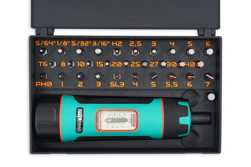 Drehmomentschraubendreher Werkzeugbox Set einstellbar 1 - 8 Nm 1/4 Zoll 30 Bits