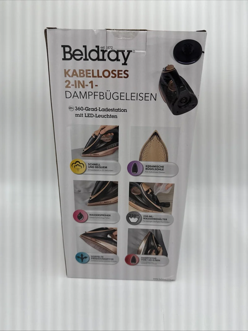 Dampfbügeleisen BELDRAY Praktisch 360° Ladestation Mit LED Leuchten 2600W