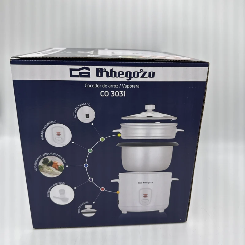 Orbegozo CO 3031 Reiskocher und Dampfgarer, 1,8 Liter Fassungsvermögen