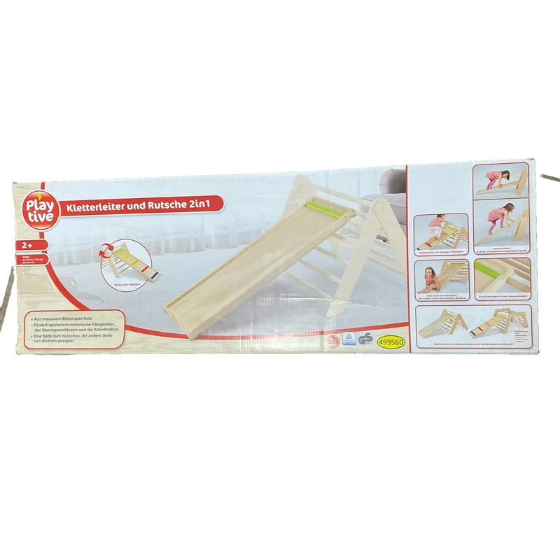 Playtive 2in1 Kletterleiter & Rutsche Indoor Kinder Klettergerüst Kletterdreieck