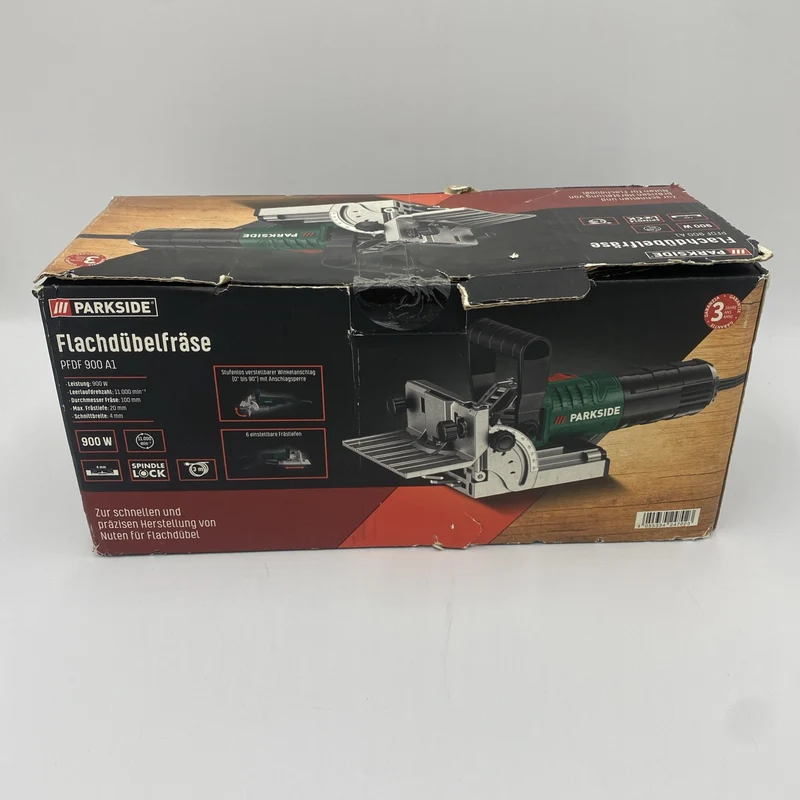 Parkside PFDF 900 - 900W Flachdübelfräse Holznutfräse Nutfräse + Neu OVP