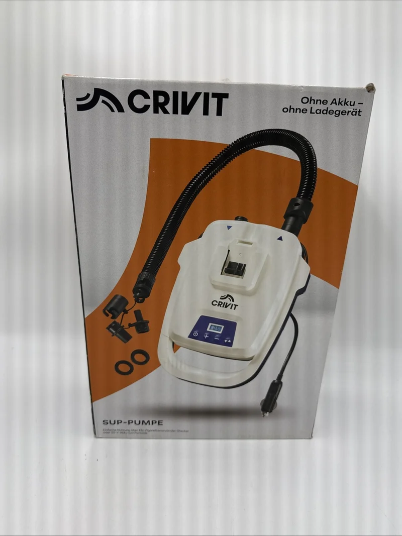CRIVIT SUP Board Pumpe 12V / 20V Elektrische Pumpe 20 PSI Stand Up Paddle