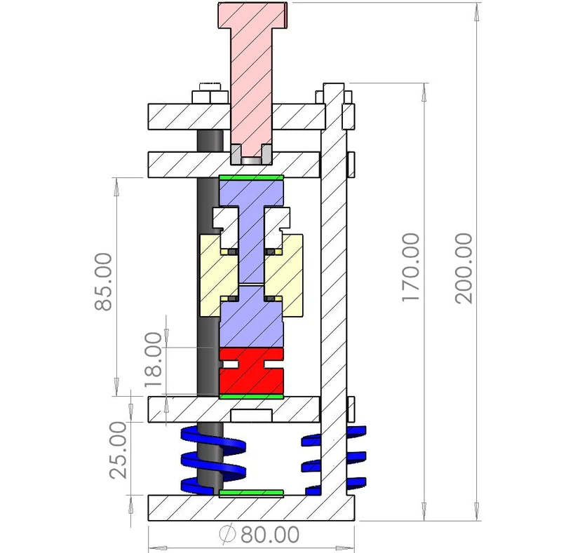 Standard-Druckvorrichtung und Testzellensatz für Feststoffbatterien, Modell GT03