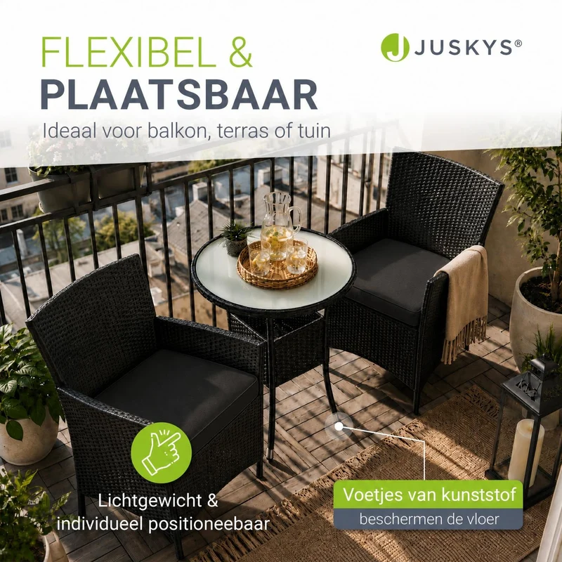 Polyrattan Balkon Set Bayamo
