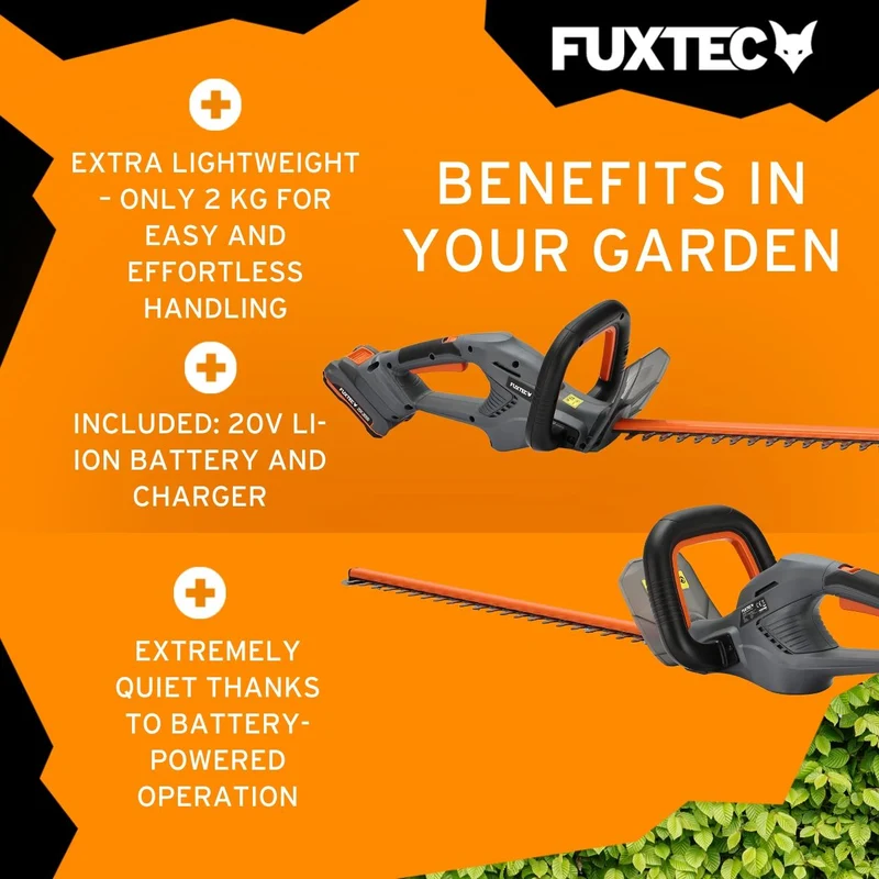 FUXTEC accu-heggenschaar FX-HT20 SET - 52 cm meslengte