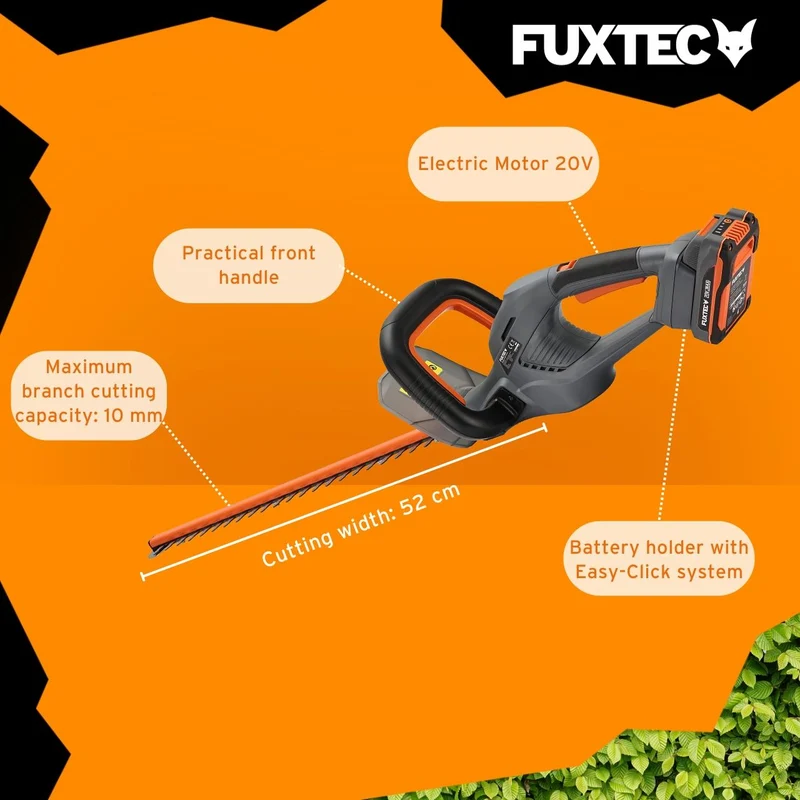 FUXTEC accu-heggenschaar FX-HT20 SET - 52 cm meslengte