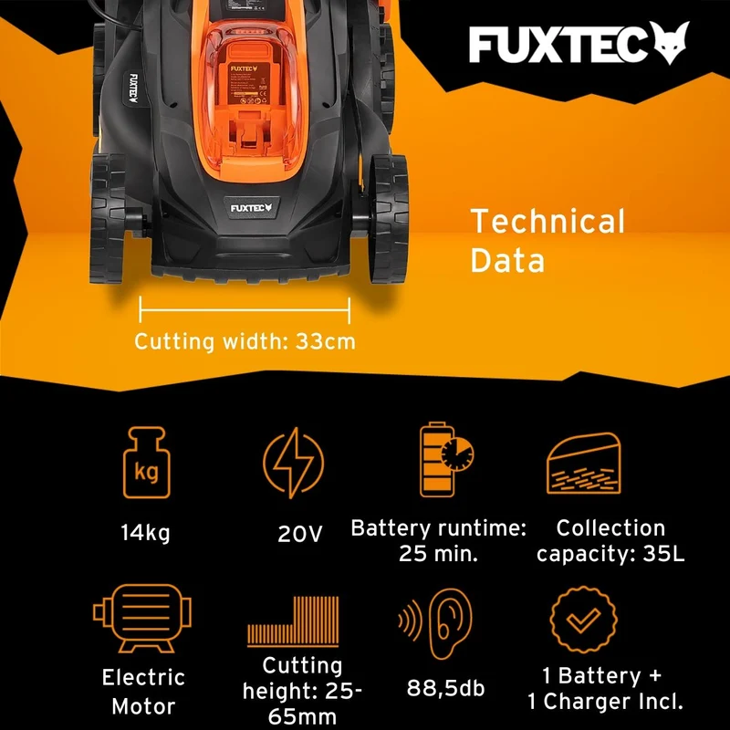 FUXTEC accu-grasmaaier FX-LM2030SET-UK