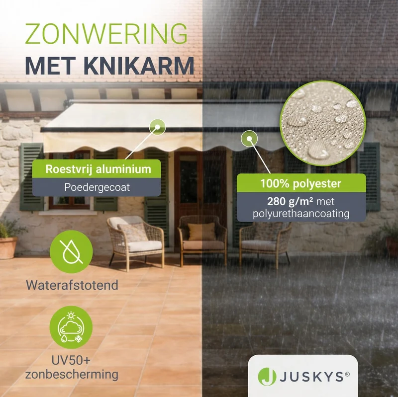 Gelenkarmmarkise mit Kurbel