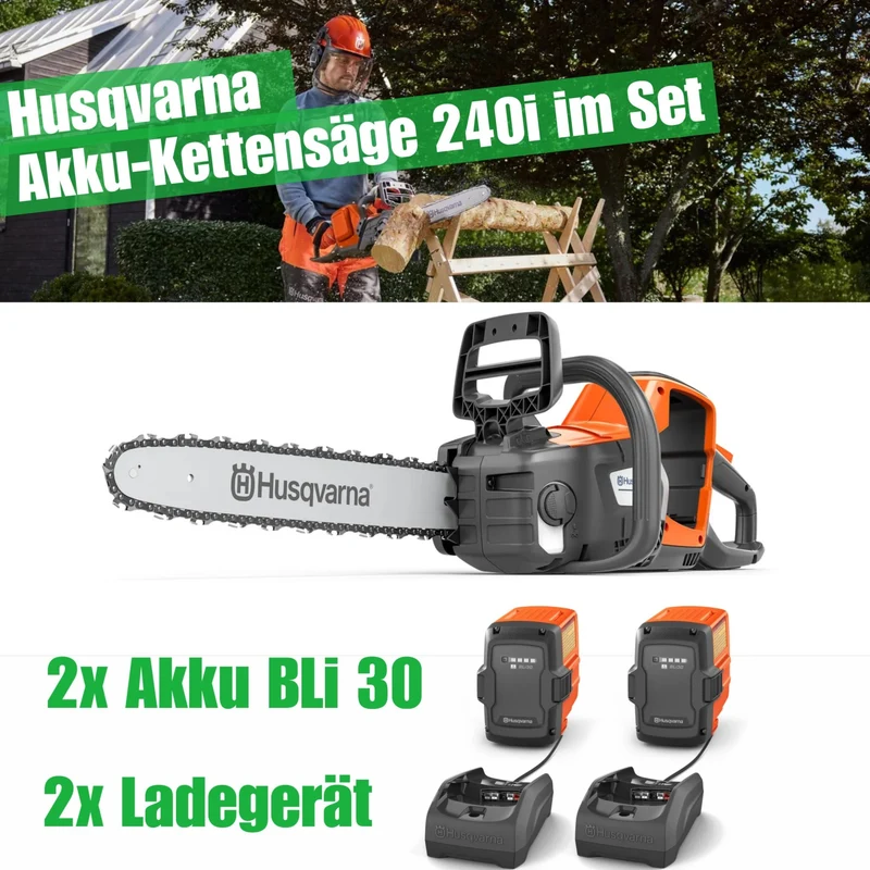 Tolle, neue Husqvarna 240i Akku Kettensäge