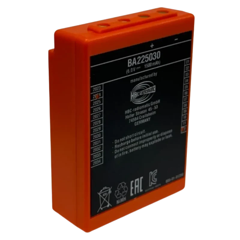 Batterie compatible FUB5AA BA225030 pour télécommande de grue HBC Linus, Spectrum