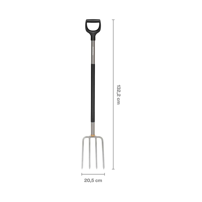 Fiskars Ergonomic Spatengabel, grau