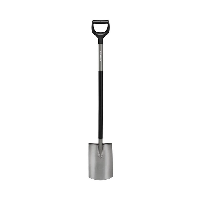 Fiskars Ergonomic Gärtnerspaten rund, grau