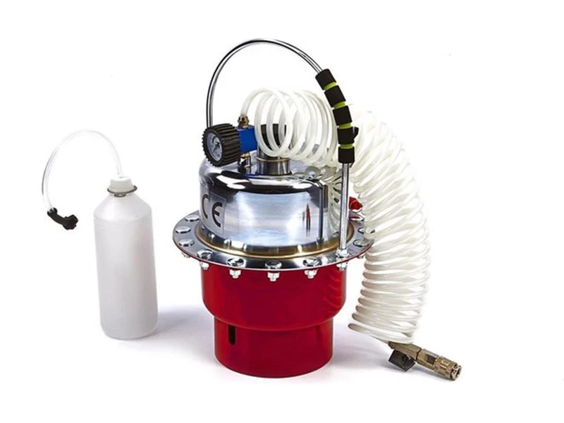 Professioneller Pneumatischer Bremsenentlüfter mit Adapterset 17 tlg.