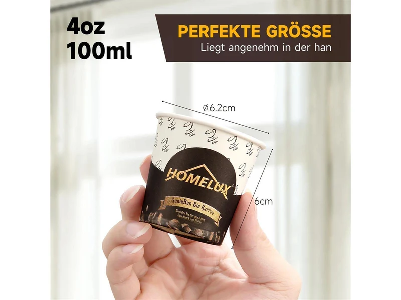 Coffee to go Espresso Becher 0.1l (4oz) [50 Stück ]