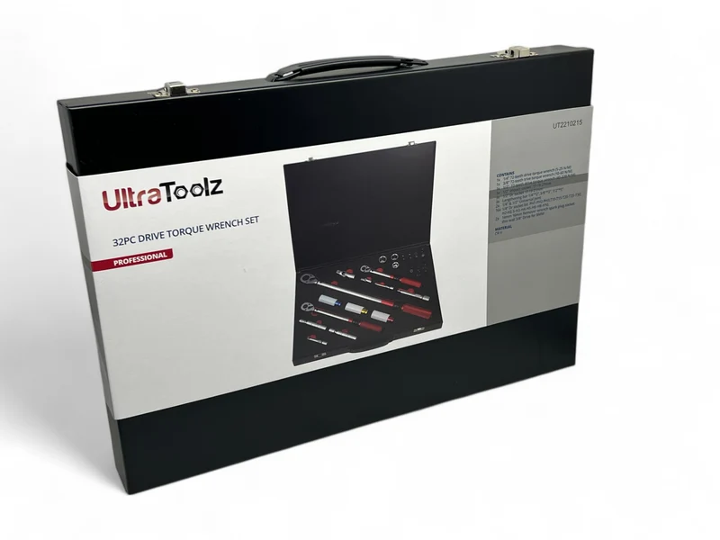 UltraToolz Drehmomentschlüssel Satz 32 tlg Steckschlüssel Umschaltknarre 2-220 NM