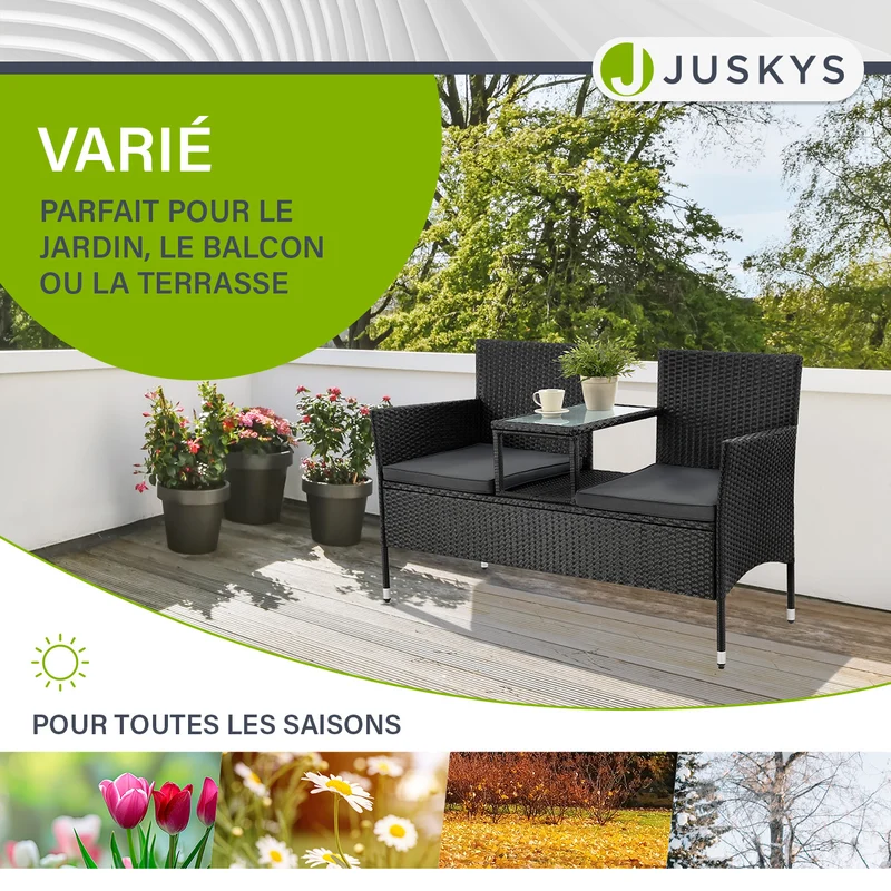 Polyrattan Sitzbank Monaco