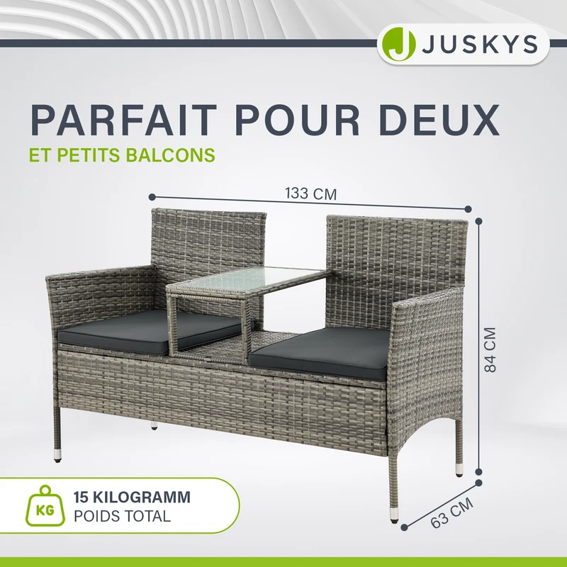 Polyrattan Sitzbank Monaco