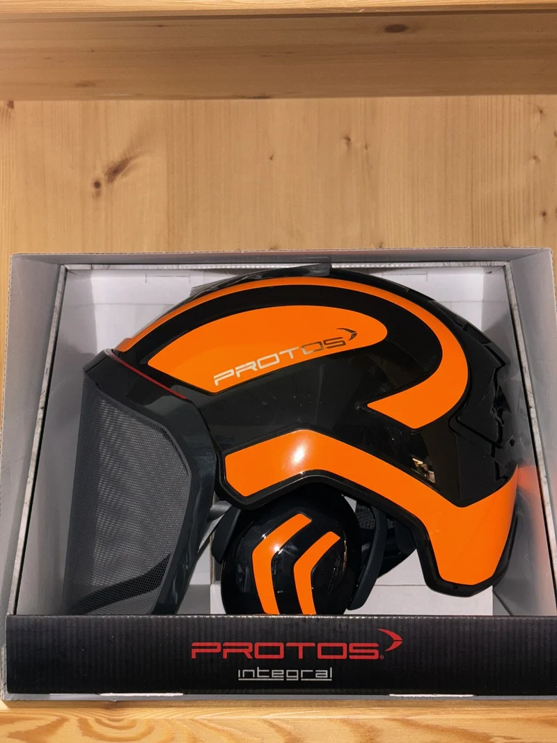 PROTOS® Forsthelm schwarz - neonorange