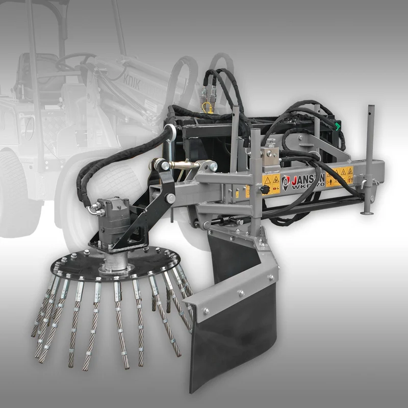 Wildkrautbürste Jansen WKB-70, Wildkrautbesen, Unkrautbürste, hydraulisch