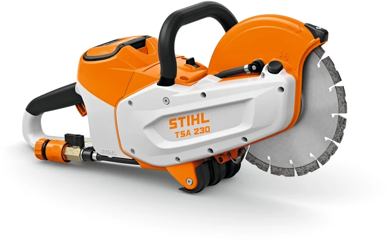 STIHL Akku-Trennschleifer TSA 230, ohne Akku und Ladegerät mit 230 mm Kunstharz-Trennscheibe für Baustahl