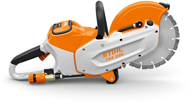 STIHL Akku-Trennschleifer TSA 230, ohne Akku und Ladegerät mit 230 mm Kunstharz-Trennscheibe für Baustahl
