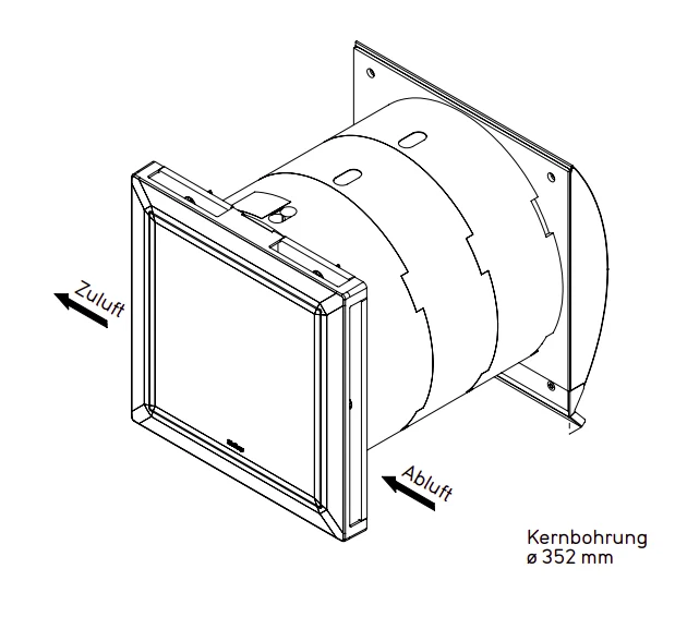Helios Ventilator Wärmerückgewinnung KWL EC 60 Eco Lüftungseinsatz