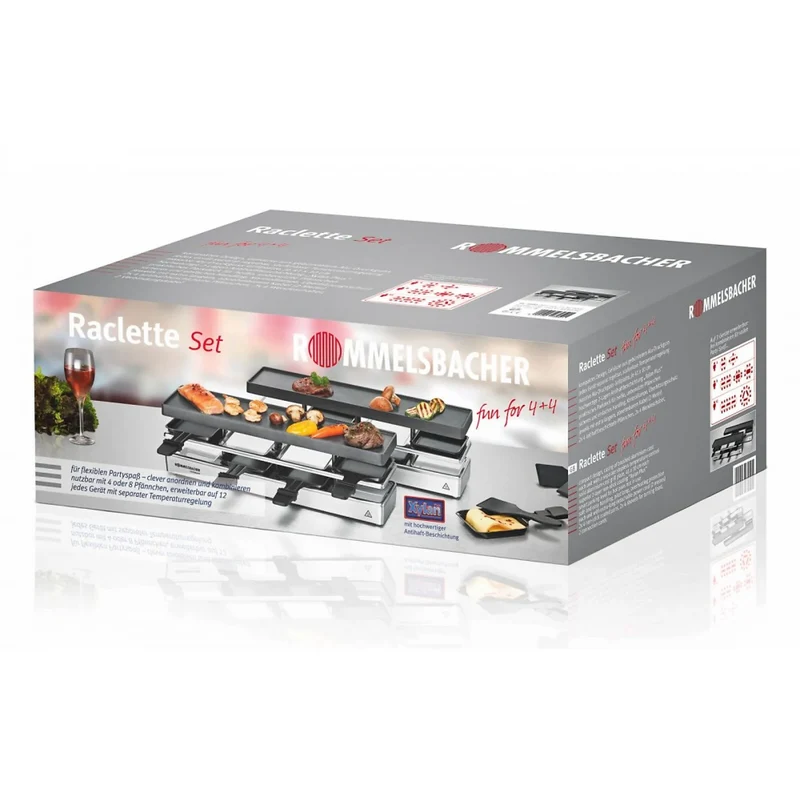 Rommelsbacher Raclette Grill RC 1600 Fun for 4+4