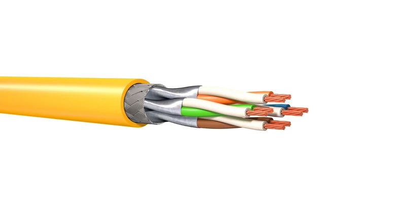 Belden Netzwerkkabel 1885ENH 4x2xAWG23 Cat7 gelb S/FTP FRNC/LSOH 1000MHz 100m-Kabelrton